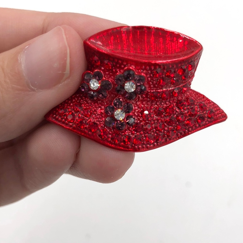 Signed OTC Red Hat Brooch Pin
